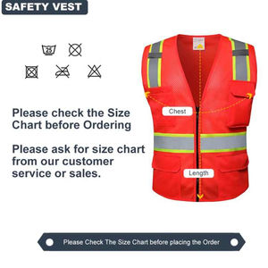 Chaleco DE SEGURIDAD reflectante de alta visibilidad Chaleco de tráfico de color personalizado Trabajo de construcción Chaleco de seguridad estándar para correr - Product Image 6
