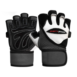 Noir Blanc Couleur Bon Vendeur Avec Propre Logo En Cuir PU OEM Service Gants D'haltérophilie Pour Le Fitness PAR INDUSTRIES AMAZING - Product Image 3