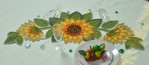 แผ่นรองจานทำมือประดับลูกปัดหรูหรา ไม่ลื่น ทนทาน - Product Image 3