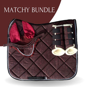 Juego de Almohadillas para Silla de Montar de Doma Clásica Rojas Premium Personalizables, Forro de Tela Cómodo y Duradero, Suministros de Equitación - Product Image 5