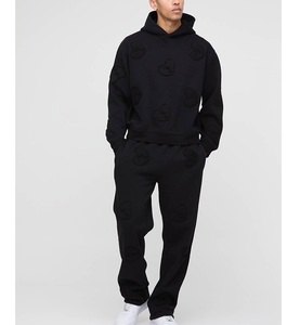 Survêtement de jogging pour homme personnalisé OEM, couleurs et tailles variées, sweat-shirt thermique respirant à manches longues et pantalon de jogging en coton - Product Image 4