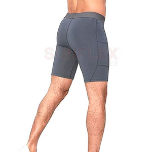 Shorts de compression en polyester pour hommes, vêtements de sport, shorts de compression pour hommes, quantité minimale de commande bas - Product Image 6