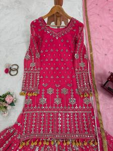 Salwar Kameez Anarkali para Mujer, en Falsa Georgette con Bordado, Listo para Usar, Ropa India para Toda Temporada, Bodas y Fiestas - Product Image 6