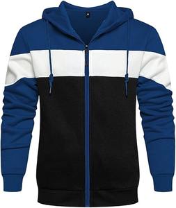 Sudaderas con Capucha para Hombre, Mezcla de Algodón, de Alta Calidad, Secado Rápido, Transpirables, Sólidas, a Bajo Precio, con Cierre de Cremallera y Bordado - Product Image 1