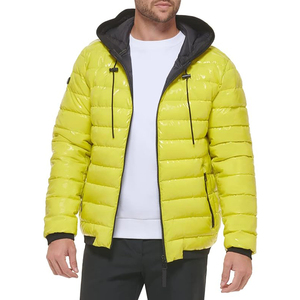 Wholesale Men's Super Shiny Puffer <b>Jacket</b> Best Casual Hooded Stand Collar High Street Style Winter Wear Outdoor Pattern - Product Image 5