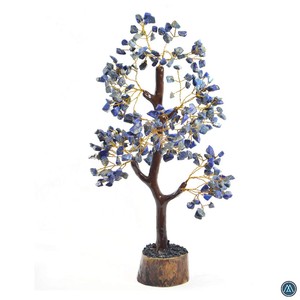 Haute qualité 1000 cristal puces arbre décoration de la maison bleu naturel Lapis Lazuli pierre précieuse sculpté Feng Shui guérison Reiki abondance - Product Image 1