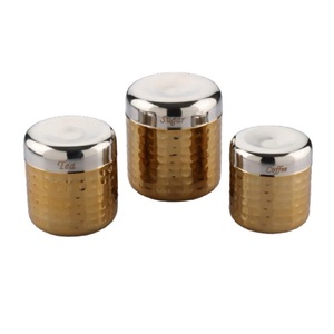 Set Of 3 Custom Design <b>Sugar</b> Container <b>Canister</b> High Class Quality For Food Storage Kitchen <b>Canister</b> Jar Home Kitchen Usage - Product Image 1