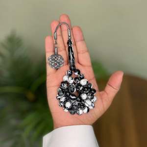 ลูกปัดภาวนาสีขาวของอินเดียขนาด10มม. tasbih misbaha islamic prayer beads tasbih tasbih - Product Image 5