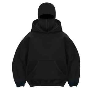 Sweat à capuche pour hommes masqués Ninja personnalisé coton lourd Patchwork Double capuche fermeture éclair cagoule lavage à l'acide Hoodies - Product Image 5