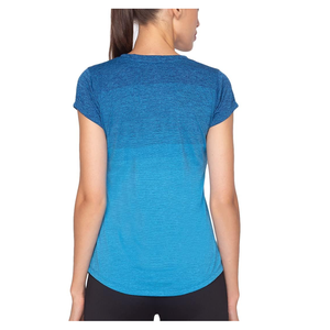 Camiseta de entrenamiento transpirable para mujer, pantalones cortos de manga corta para gimnasio, Yoga, deportes, correr - Product Image 2