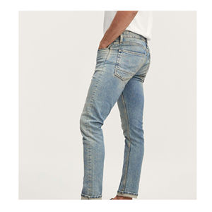 Vintage Knitted Winter Men's Slim Fit <b>Stretch</b> <b>Denim</b> Jeans-Lightweight Quick Dry Wholesale - Product Image 2