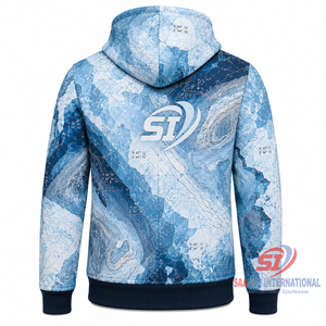 Vente en gros de sweats à capuche personnalisés avec fermeture éclair, imprimés sur toute la surface, en polaire, style streetwear, avec logo OEM ODM, fournisseur de vestes d'hiver topographiques arctiques - Product Image 2