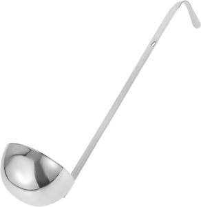 Venta de calidad superior Utensilio de cocina Uso de cocina Utensilios de cocina de acero inoxidable con asas largas Cuchara para salsa Cucharón - Product Image 1