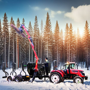 <span class=keywords><strong>Force</strong></span> de levage pleine longueur Base robuste télécommandée de 1.1 tonnes Grappin rotatif compact Chargeur de grumes et remorque avec frein à <span class=keywords><strong>air</strong></span> - Product Image 4