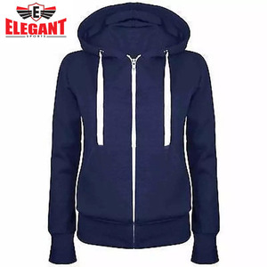 Felpe <span class=keywords><strong>con</strong></span> <span class=keywords><strong>Cappuccio</strong></span> da Donna in Lana e Cotone Invernali <span class=keywords><strong>con</strong></span> Logo Personalizzato, Tinta Unita Frontale, di Elegant Sports - Product Image 2