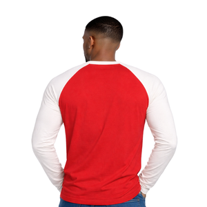 Maglietta a Maniche Lunghe Raglan con Ricamo in Ciniglia Bianca Kappa Alpha Psi J5 Nupe 1911 Fraternità Greca T-Shirt Premium in Cotone da Uomo - Product Image 2