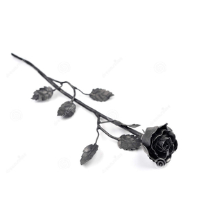 Rama de metal dorado con una flor-Rosa - Product Image 2