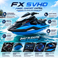 Jet ski haute performance FX SVHO suralimenté, PWC de luxe 3 places pour loisirs, tourisme et sports nautiques