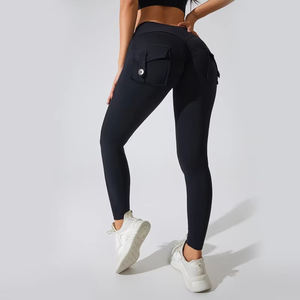 Leggings de yoga décontractés à taille élastique pour femmes tissu respirant à séchage rapide avec contrôle du ventre à taille haute pour une utilisation en salle de sport - Product Image 1