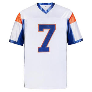 Équipez-vous comme un pro avec ce maillot de football bleu classique sur le devant Maillots de football américains personnalisés - Product Image 1