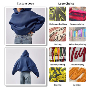 Sudadera con capucha de mujer personalizable 100% algodón jersey de gran tamaño transpirable logotipo personalizado impresión sólido hombro caído servicio OEM - Product Image 6