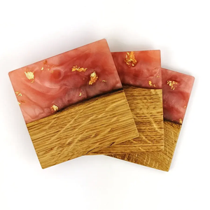 Sous-verres en bois et en résine époxy par sublimation sous-verres absorbants pour boissons sous-verres à thé logo personnalisé tapis et tampons fournitures de cuisine - Product Image 5
