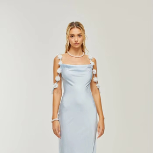 Vestido de cóctel largo sin mangas para mujer con vestido de malla polivinílica para el vestido de fiesta para la fiesta y la ocasión - Product Image 1