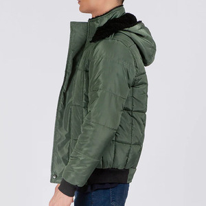 Chaqueta Acolchada con Capucha de Lona, Diseño Personalizado OEM, Chaqueta Negra de Poliéster Impermeable de Alta Calidad, Chaqueta de Invierno Unisex con Cierre Frontal - Product Image 4