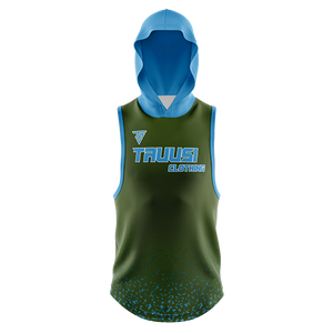 Sweat à capuche d'hiver sans manches pour homme de haute qualité, en polaire athlétique, respirant, à séchage rapide, gaufré, brodé, uni, teint - Product Image 1