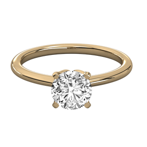 Bague élégante et luxueuse en or 9 carats pour femme avec diamant solitaire cultivé en laboratoire - Product Image 5