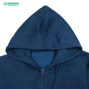 Sweat à capuche zippé oversize de haute qualité avec logo personnalisé imprimé bouffant chaud avec fermeture éclair à capuche Basics coton mélangé - Product Image 3