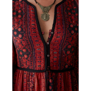 เดรสสไตล์โบฮีเมียน Dalida-Chez Castel แบบไร้สายรัดไหล่ เอวธรรมชาติ ระบายอากาศได้ดี ทรงเดรป ไซส์พลัส ไซส์ XS ความยาวคลุมเท้า ความยาวระดับเข่า สำหรับใส่พักผ่อนในวันสบายๆ - Product Image 5