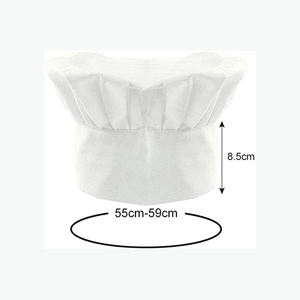 Casquette de chef de cuisine élastique réglable uniforme en coton respirant blanc pour adultes pour boulanger et cuisinier pour la maison hôtels restaurants - Product Image 4