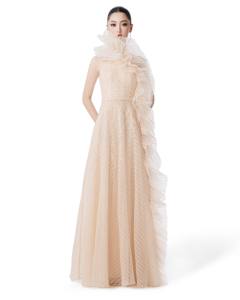 Robe REGAL RUFFLE _ robe de soirée de luxe haute couture de la marque locale vietnamienne - Product Image 1