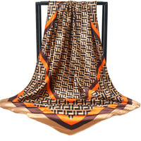 Élégant foulard en satin de soie 100% personnalisé, multifonctionnel, décontracté, pour femme, longueur moyenne, respirant et doux pour la peau