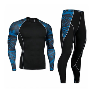 2PCS Unisex Rash Guard Set Full Sleeve <b>Compression</b> <b>Shirt</b> Trousers Quick Dry Breathable UPF50+ Eco-Friendly Anti-Bacterial - Product Image 2
