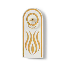 Paneles Decorativos para Brazos de Sofá Lale Klapa, Plástico Moderno, Ergonómico, Diseño Tulipán, 30x13cm, Juego de 2 (Izquierdo/Derecho), Negro, para Comedor - Product Image 1