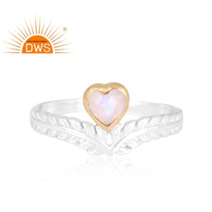 Best Quality 925 Fine Sterling <b>Silver</b> Natural Rainbow Moon Stone Gemstone <b>Statement</b> <b>Ring</b> Custom Jewelry Manufacturer - Product Image 2