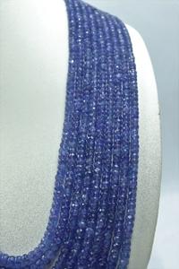 Collier de perles de Tanzanite facettées de qualité supérieure, 6 mm, 18-24 pouces, 9 brins, pour femme, vente en gros - Product Image 4