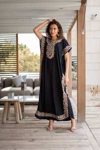 Tunique pour femme Robe de bain Robe de bain Cover Up Femmes Robes brodées de haute couture Designer Broderie personnalisée Kaftan Cover Up - Product Image 4