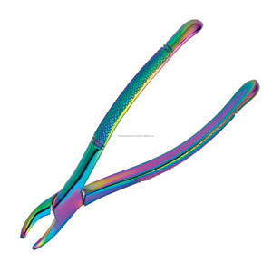 Kaneka Pedo Rainbow Titanium Coated Stainless Steel Electricity Dental Extraction Forceps 150SR CE Certified Made Pakistan - Product Image 3