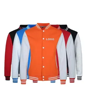 White Varsity Baseball Jacket Men/Women 2023 Fashion Slim Fit Fleece Cotton College Jackets For Fall Bomber