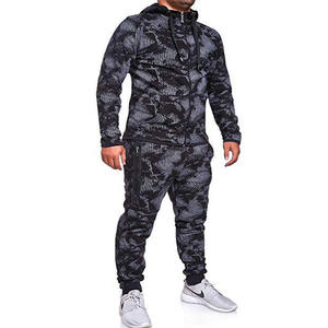 Survêtement en coton de couleur contrastée avec logo de broderie personnalisé Survêtements de survêtement unisexe Jogger Set avec 350 coton gsm - Product Image 1