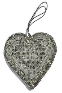 Adornos de corazón de terciopelo bordados hechos a mano únicos creativos conjunto Multicolor para exhibición de vacaciones decoraciones para árboles de Navidad - Product Image 5