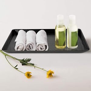 Plateau martelé noir de luxe pour la maison Restaurant Hôtel utiliser dans le prix de gros avec personnalisation du logo - Product Image 2