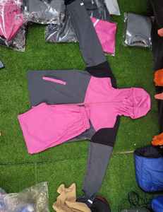 Survêtement personnalisable de haute qualité taille élastique écologique respirant léger solide hiver ensemble personnalisable haut avant - Product Image 1