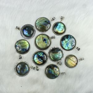 Belle qualité lisse poli à la main multi-labradorite collier de pierres précieuses Style bohème Designer Collet pendentif bijoux - Product Image 1