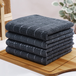 Serviette de cuisine en coton éponge 100% parfaitement conçue - Absorbante Séchage rapide Couleurs personnalisées Utilisation quotidienne pour la maison et l'hôtel - Product Image 4