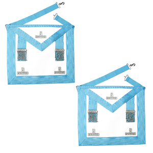 Tablier brodé d'insignes maçonniques fabriqué en usine avec décoration à paillettes et insigne à coudre Design personnalisé pour un maître adorable - Product Image 6