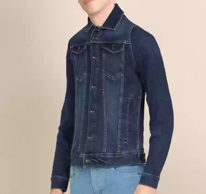 Wholesale High Quality Streetwear Punk <b>Thin</b> 100% Cotton Eco-Friendly Custom Logo Blank Denim <b>Jacket</b> for <b>Men</b> - Product Image 4